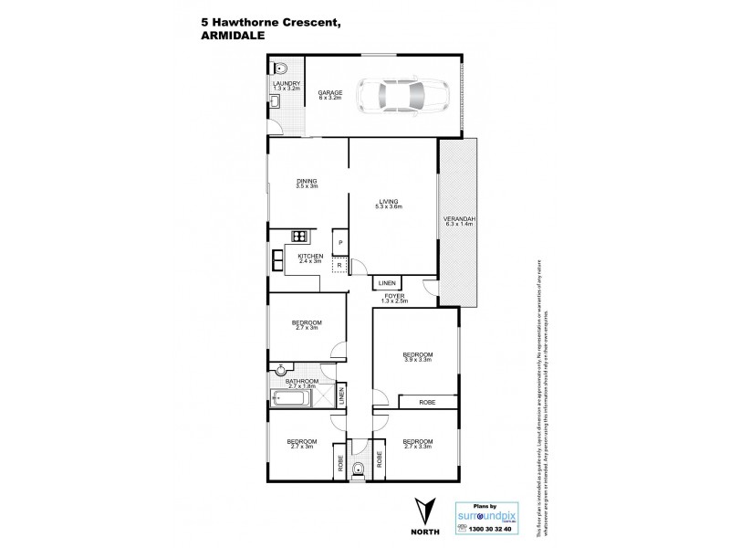 5 Hawthorne Close, Armidale NSW 2350 Floorplan