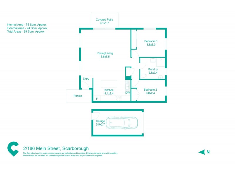 2/186 Mein Street, Scarborough QLD 4020 Floorplan