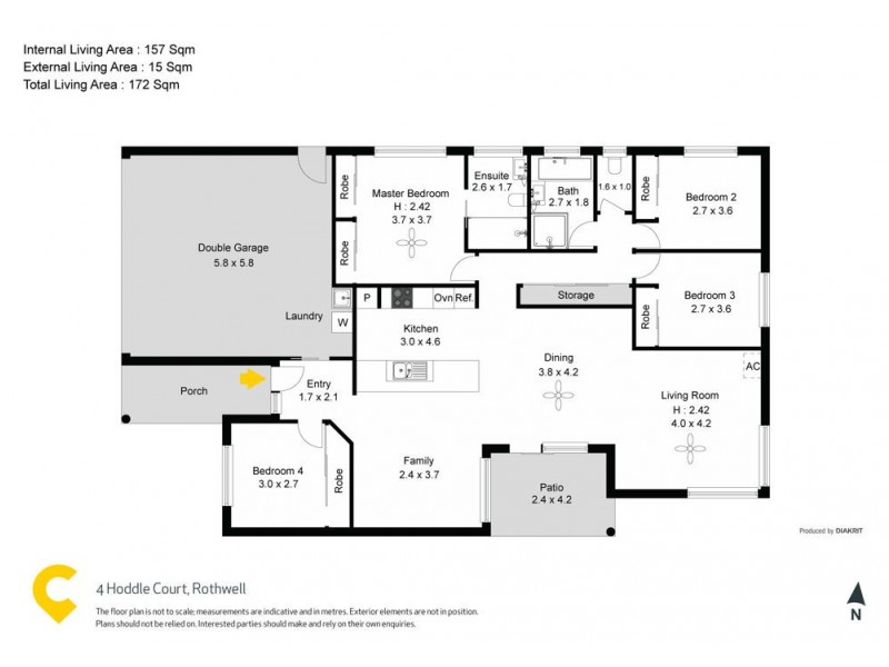 4 Hoddle Court, Rothwell QLD 4022 Floorplan