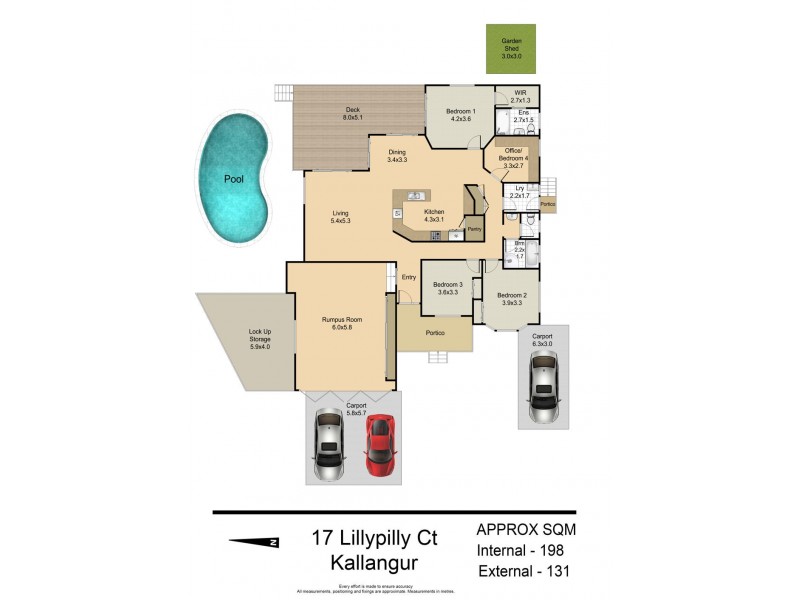 17 Lillypilly Court, Kallangur QLD 4503 Floorplan