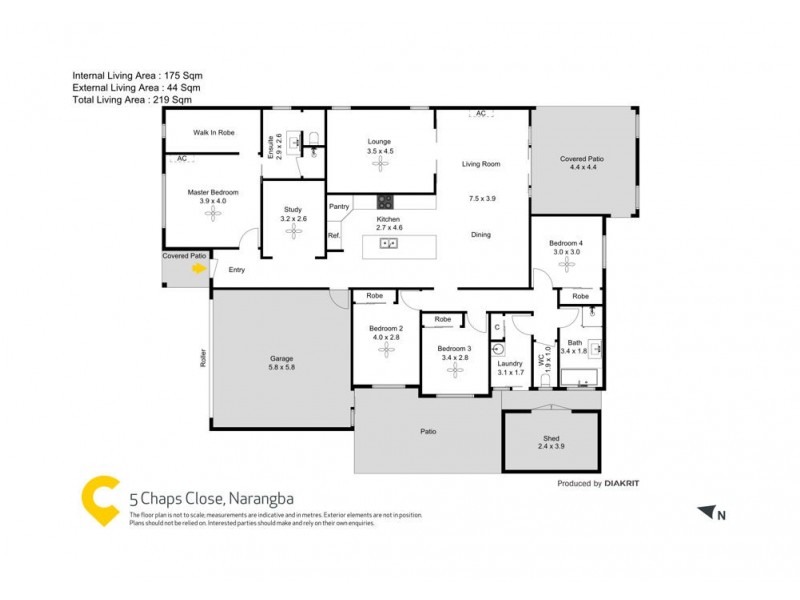 5 Chaps Close, Narangba QLD 4504 Floorplan