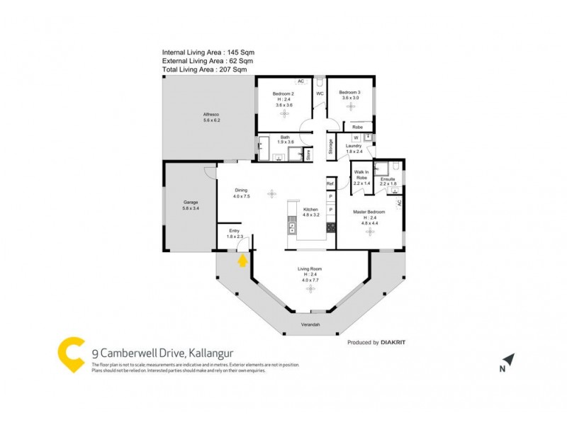 9 Camberwell Drive, Kallangur QLD 4503 Floorplan