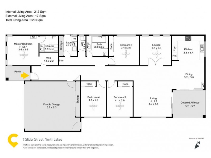 7 Glider Street, North Lakes QLD 4509 Floorplan