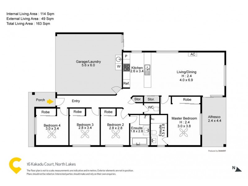 16 Kakadu Court, North Lakes QLD 4509 Floorplan