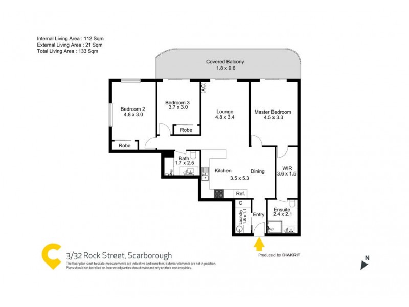 3/32 Rock Street, Scarborough QLD 4020 Floorplan