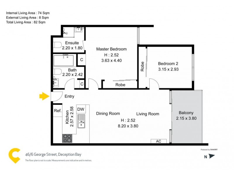46/6 George Street, Deception Bay QLD 4508 Floorplan