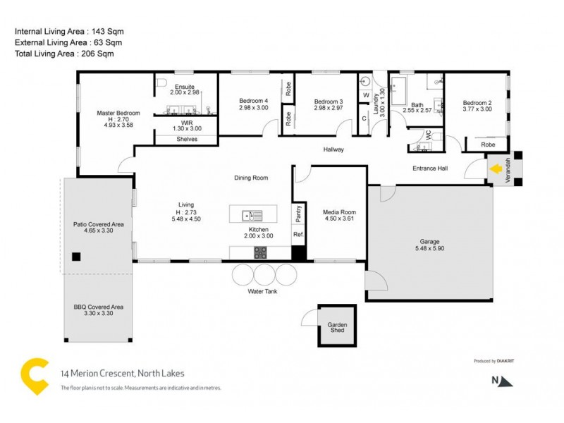 14 Merion Crescent, North Lakes QLD 4509 Floorplan