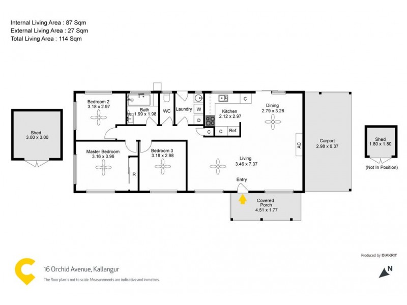 16 Orchid Avenue, Kallangur QLD 4503 Floorplan
