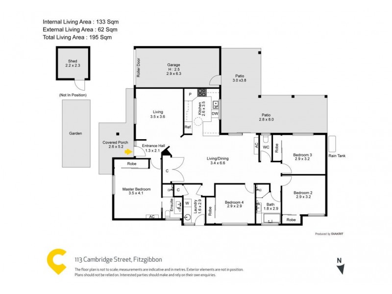 113 Cambridge Crescent, Fitzgibbon QLD 4018 Floorplan
