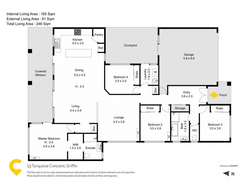 53 Turquoise Crescent, Griffin QLD 4503 Floorplan