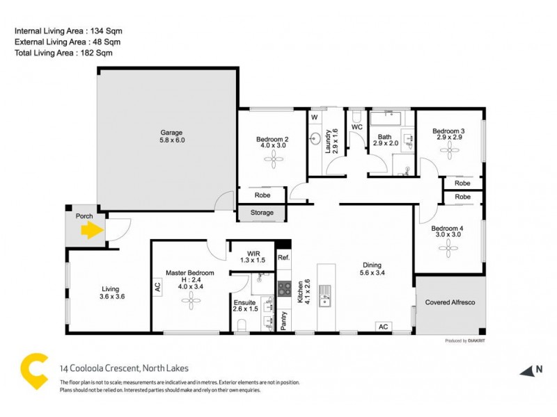 14 Cooloola Crescent, North Lakes QLD 4509 Floorplan