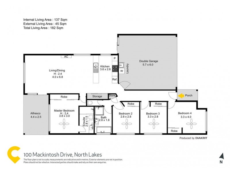 100 Mackintosh Drive, North Lakes QLD 4509 Floorplan