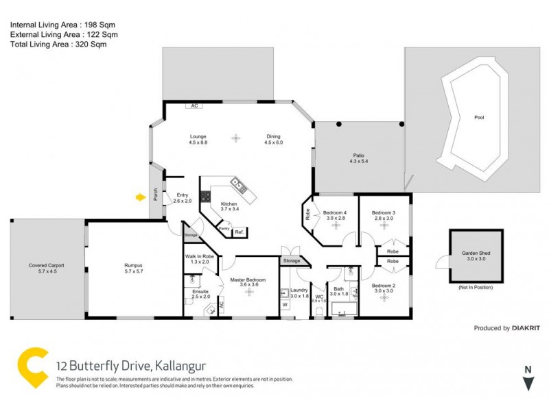 12 Butterfly Drive, Kallangur QLD 4503 Floorplan