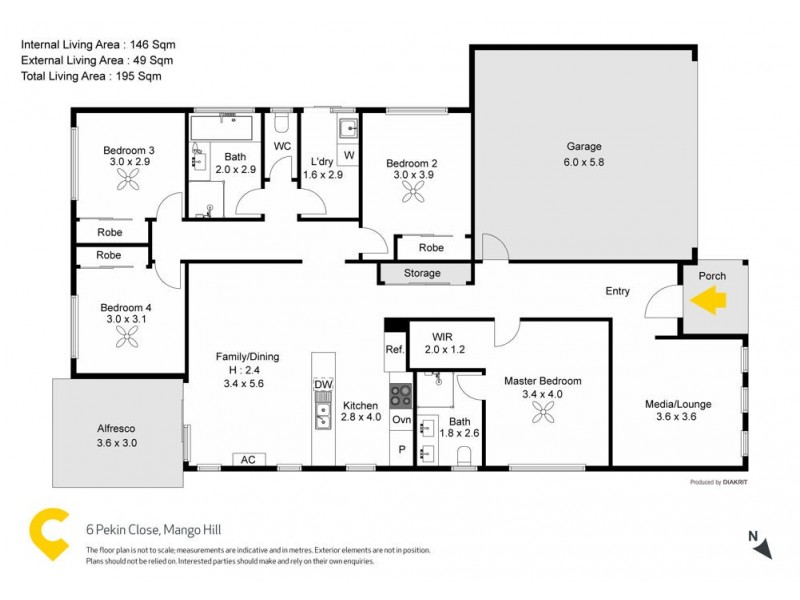 6 Pekin Close, Mango Hill QLD 4509 Floorplan