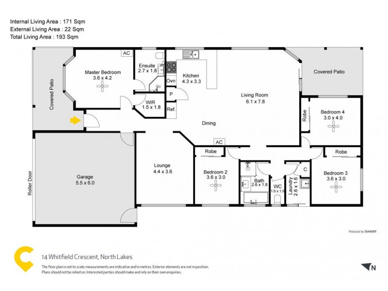 14 Whitfield Crescent, North Lakes QLD 4509 Floorplan