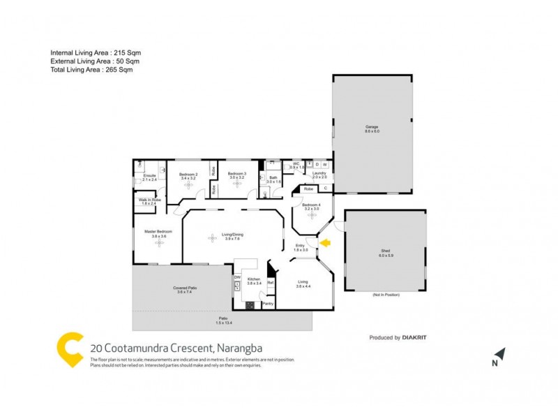 20 Cootamundra Crescent, Narangba QLD 4504 Floorplan