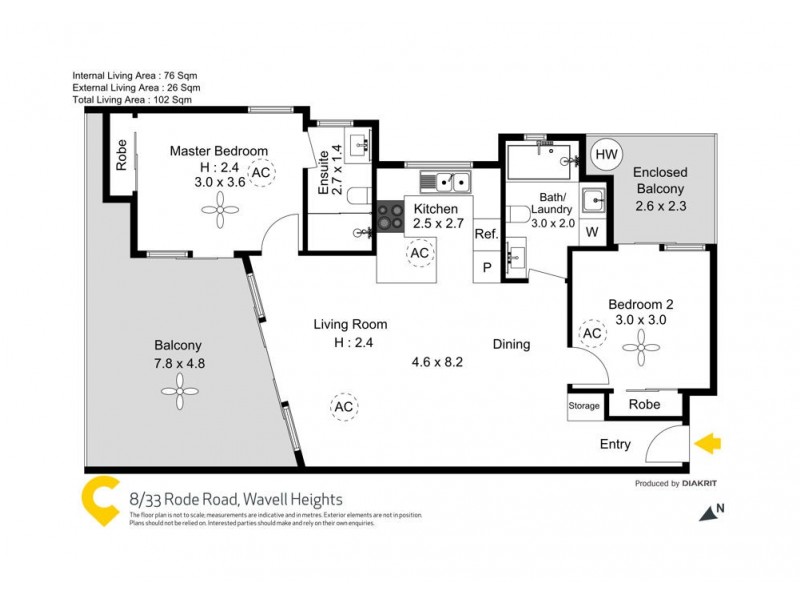 8/33 Rode Road, Wavell Heights QLD 4012 Floorplan