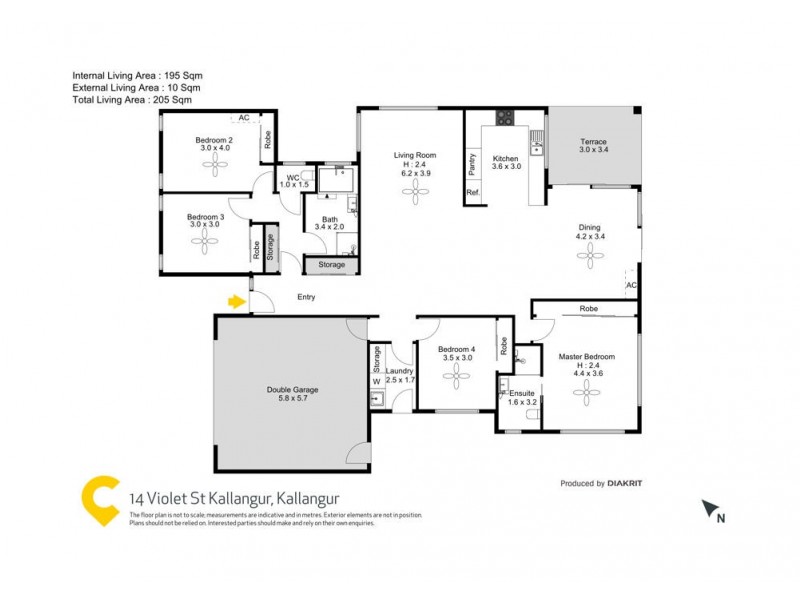 14 Violet Street, Kallangur QLD 4503 Floorplan