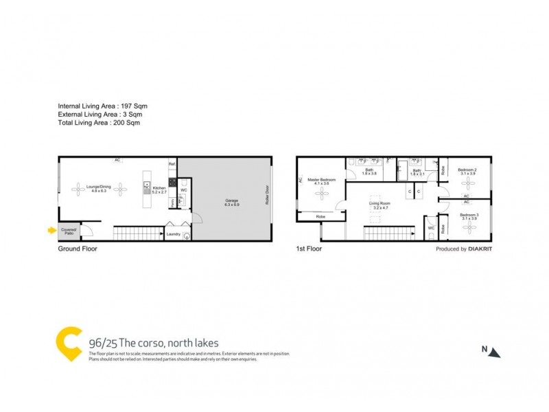 96/25 The Corso, North Lakes QLD 4509 Floorplan