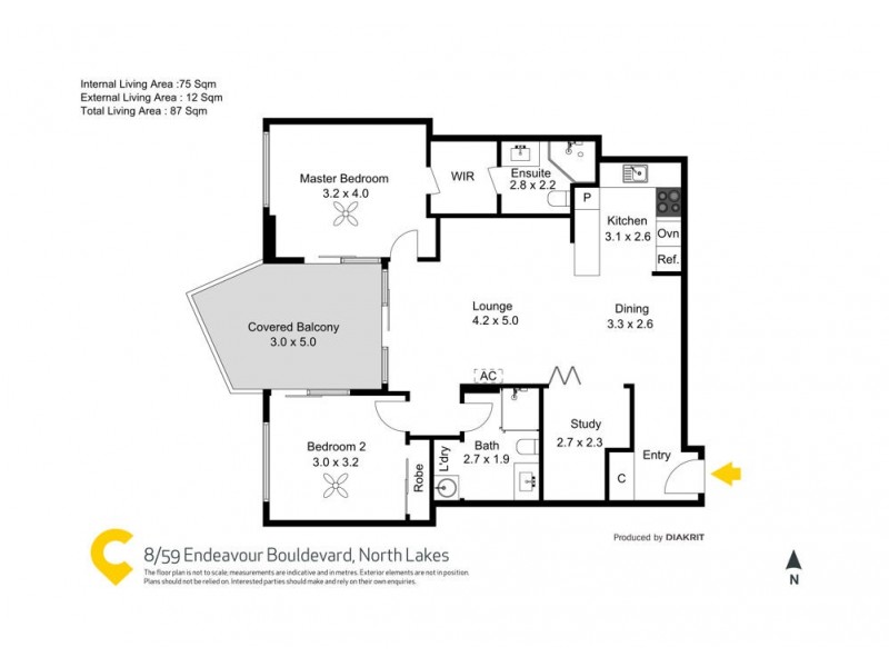 8/59 Endeavour Boulevard, North Lakes QLD 4509 Floorplan