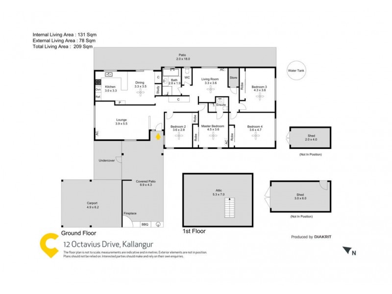 12 Octavius Drive, Kallangur QLD 4503 Floorplan