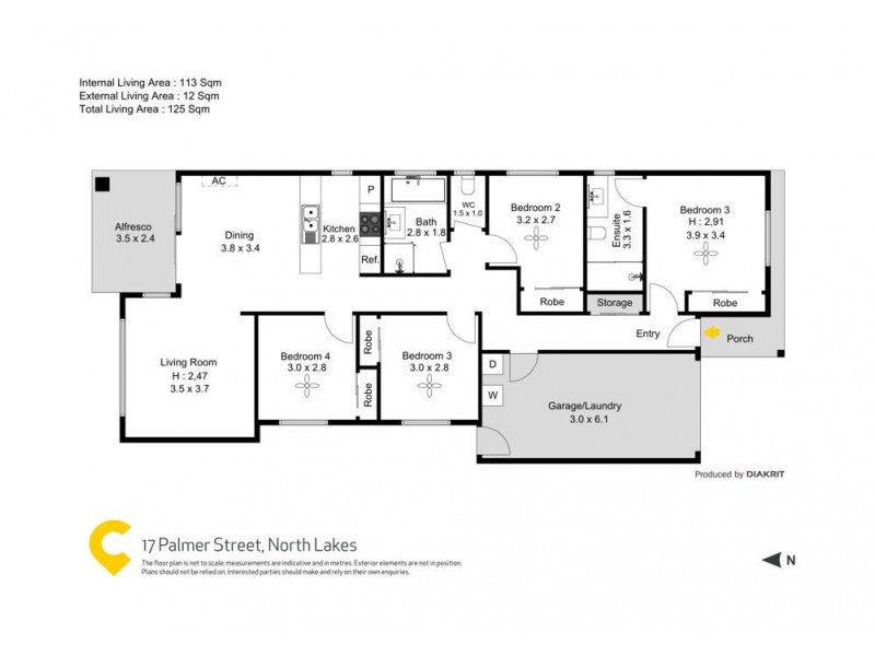 17 Palmer Street, North Lakes QLD 4509 Floorplan