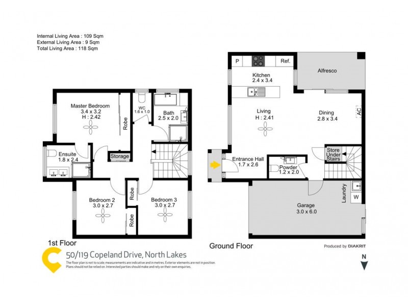 50/119 Copeland Drive, North Lakes QLD 4509 Floorplan
