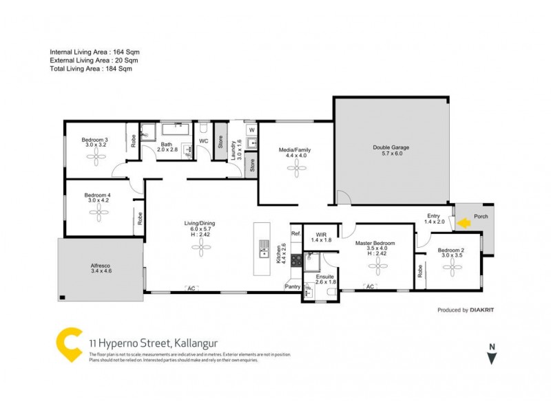 11 Hyperno Street, Kallangur QLD 4503 Floorplan