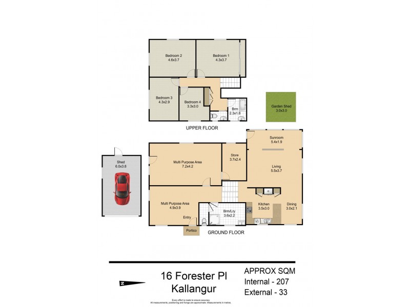 16 Forester Place, Kallangur QLD 4503 Floorplan