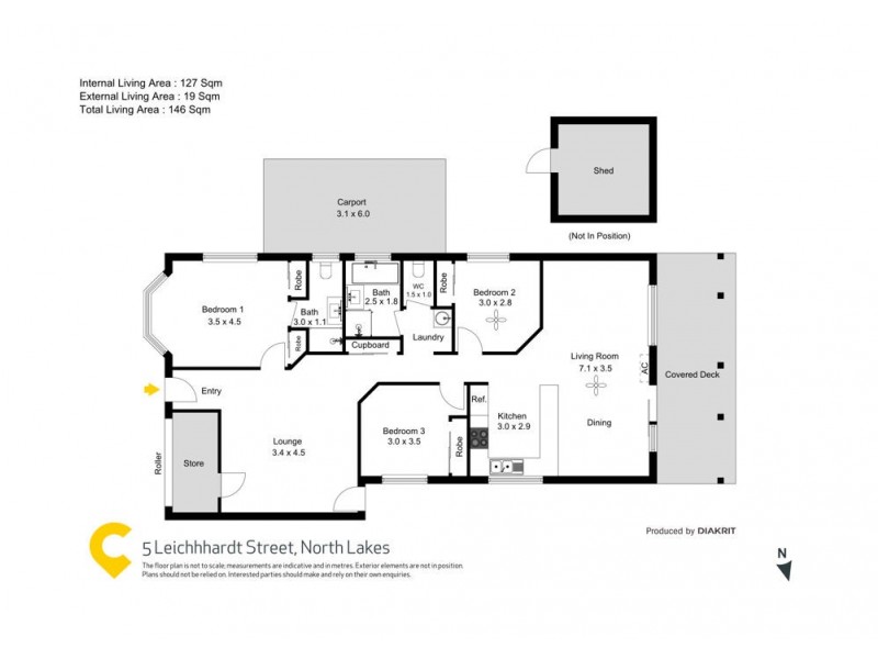 5 Leichhardt Street, North Lakes QLD 4509 Floorplan