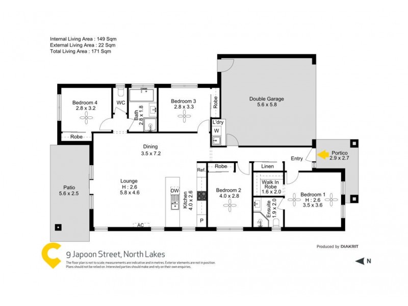 9 Japoon Street, North Lakes QLD 4509 Floorplan