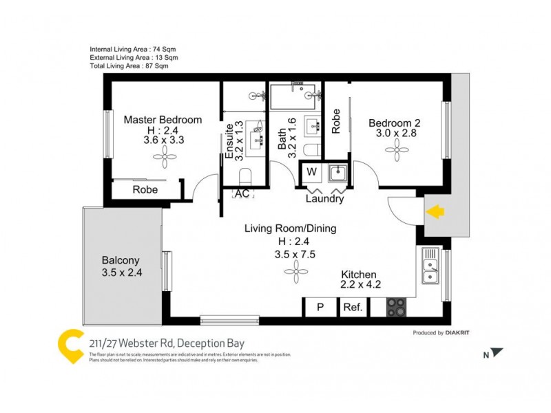 211/27 Webster Rd, Deception Bay QLD 4508 Floorplan
