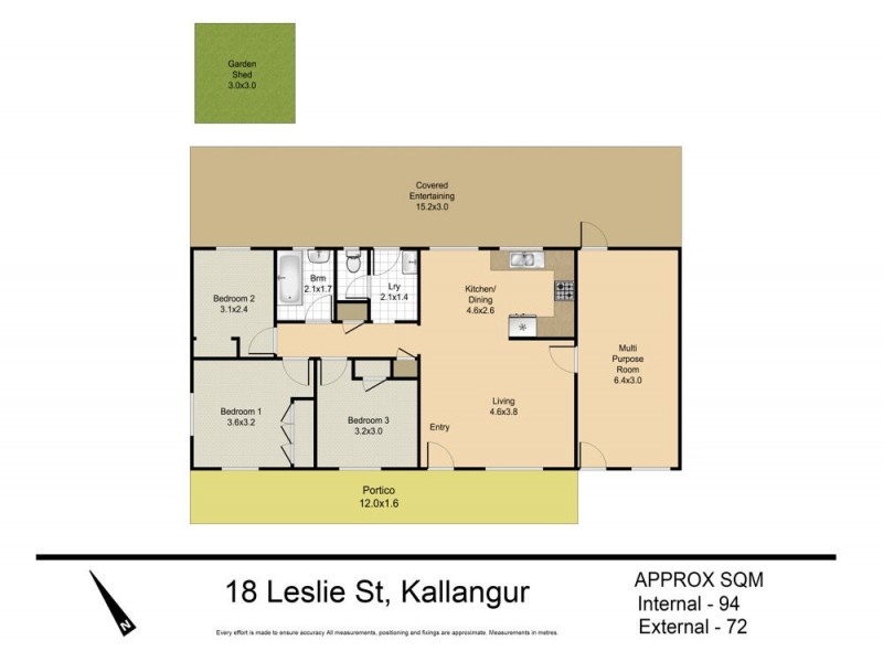 18 Leslie Street, Kallangur QLD 4503 Floorplan
