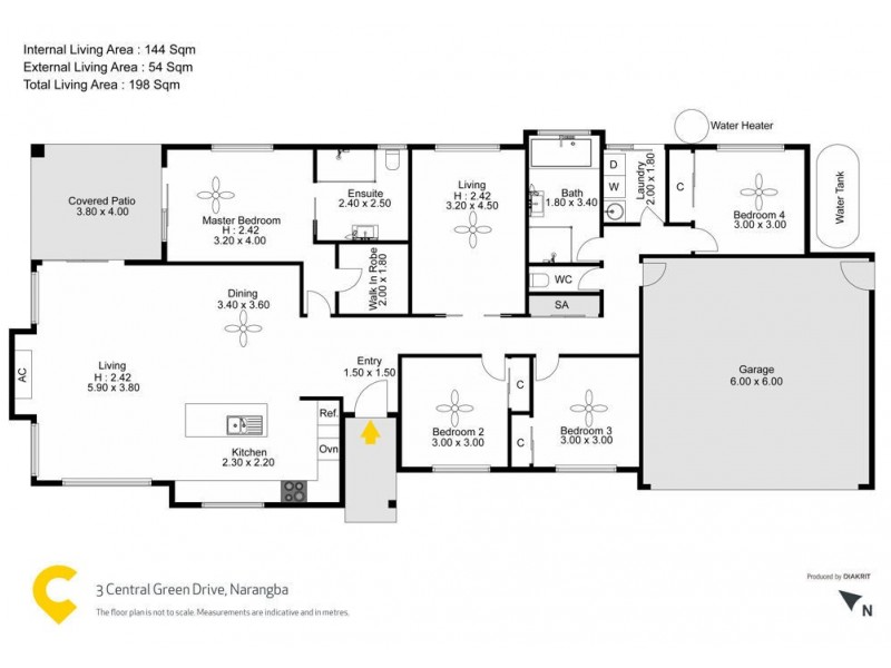 3 Central Green Drive, Narangba QLD 4504 Floorplan
