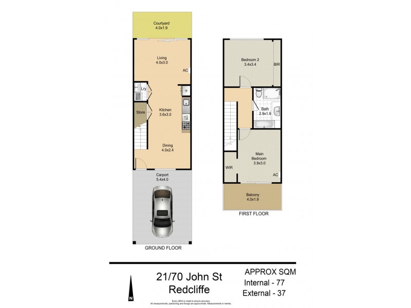 21/70 John Street, Redcliffe QLD 4020 Floorplan