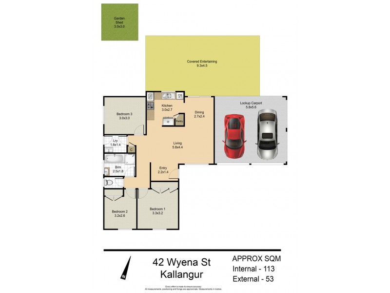 42 Wyena Street, Kallangur QLD 4503 Floorplan