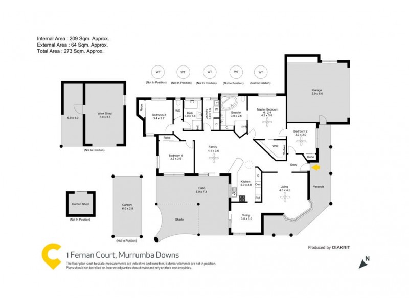 1 Fernan Court, Murrumba Downs QLD 4503 Floorplan