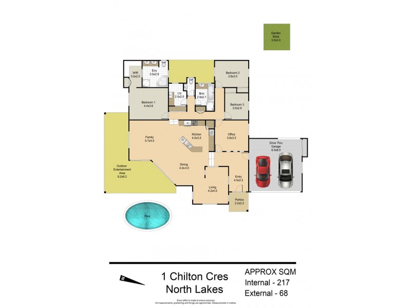 1 Chilton Crescent, North Lakes QLD 4509 Floorplan
