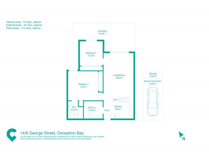 14/6 George Street, Deception Bay QLD 4508 Floorplan