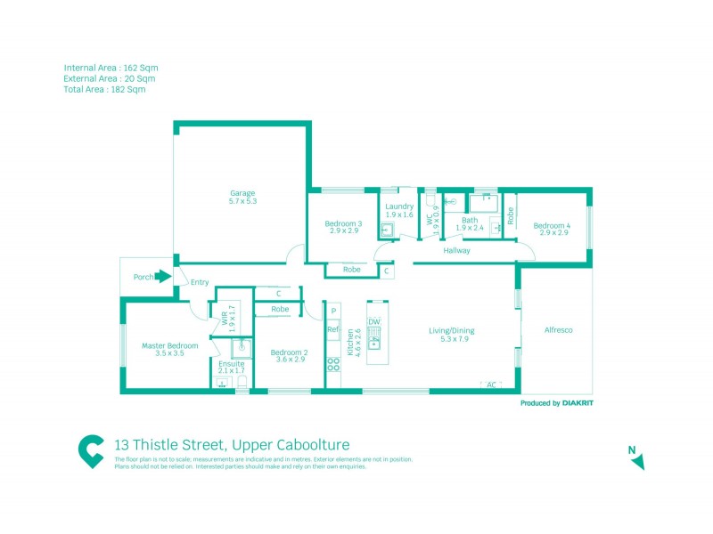 13 Thistle Street, Upper Caboolture QLD 4510 Floorplan