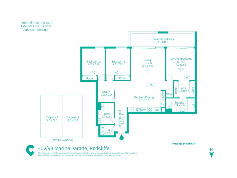 402/99 Marine Parade, Redcliffe QLD 4020 Floorplan