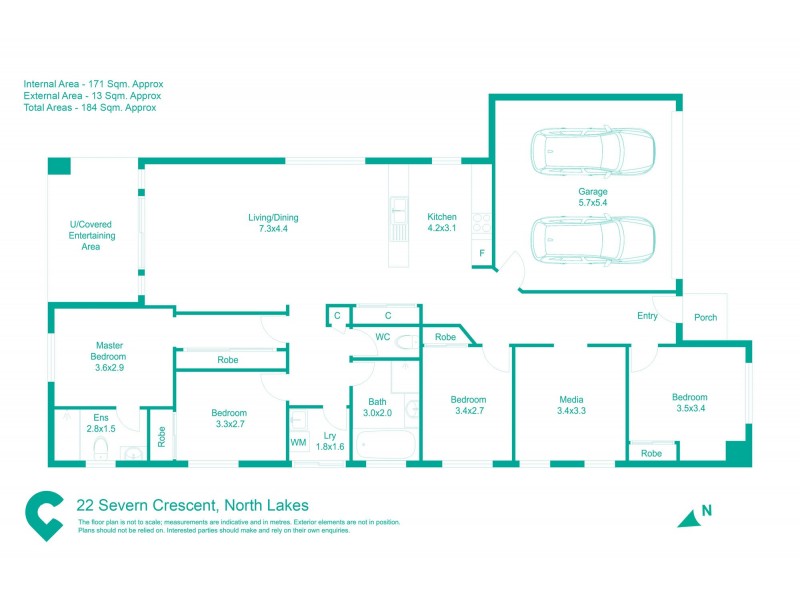 22 Severn Crescent, North Lakes QLD 4509 Floorplan