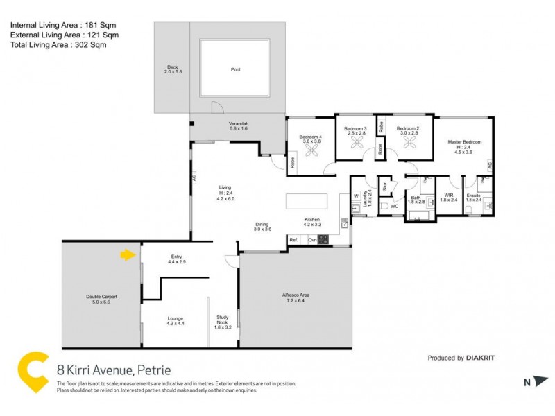 8 Kirri Avenue, Petrie QLD 4502 Floorplan