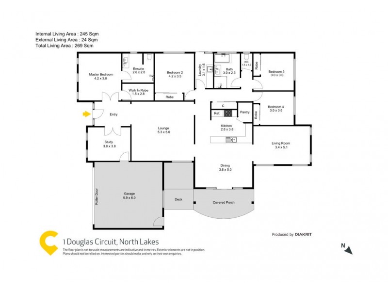 1 Douglas Circuit, North Lakes QLD 4509 Floorplan