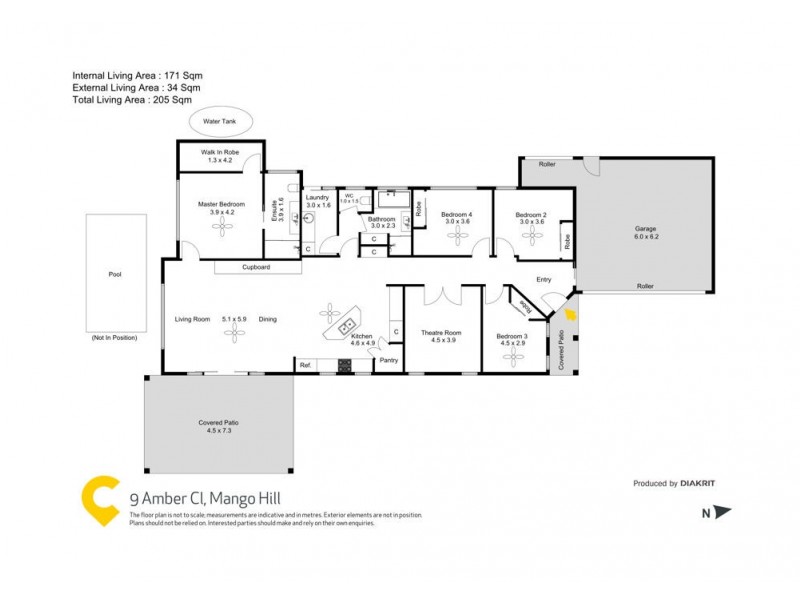9 Amber Close, Mango Hill QLD 4509 Floorplan