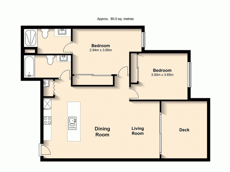 708/6 Exford Street, Brisbane City QLD 4000 Floorplan