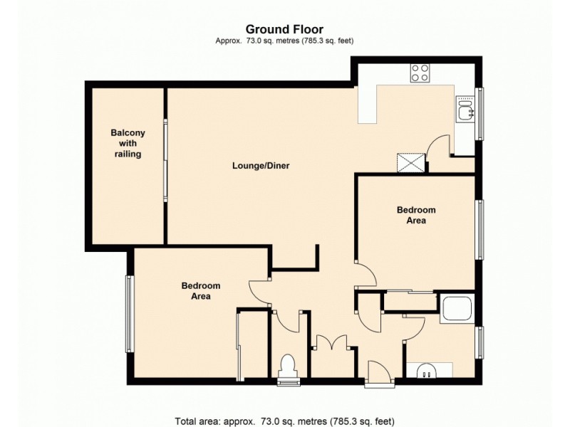 3/73 Lang Pde, Auchenflower QLD 4066 Floorplan