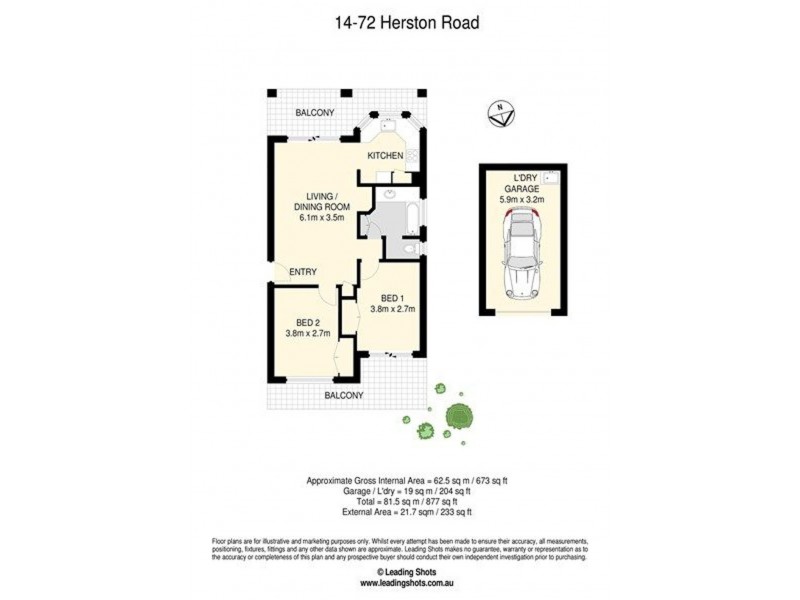 14/72 Herston Road, Kelvin Grove QLD 4059 Floorplan