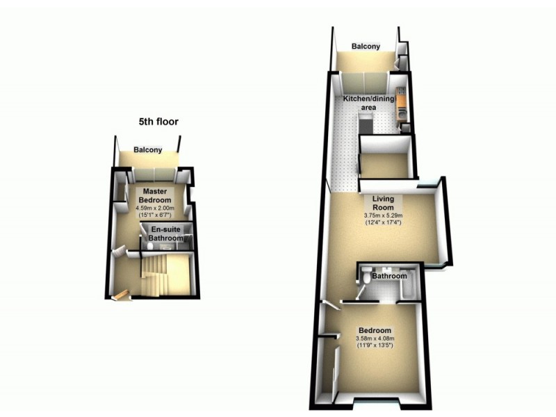4509/57 Musk Avenue, Kelvin Grove QLD 4059 Floorplan