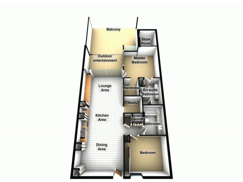 23/258 Arthur Street, Teneriffe QLD 4005 Floorplan